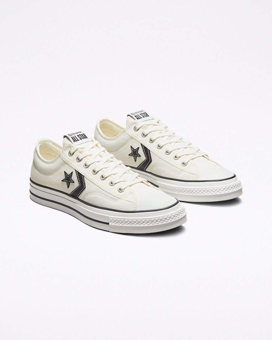 Women's Converse Star Player 76 Low Top Shoes White / Black | AU 58C91V